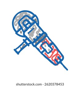 Herramienta de amoladora de ángulo Vector de dibujo de icono de doodle. amoladora de ángulo signo de herramienta. ilustración de símbolo aislado