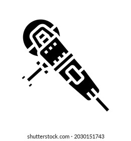 vector de icono de glifo de herramienta de moldeo de ángulo. signo de la herramienta de moldeo de ángulo. símbolo de contorno aislado ilustración negra
