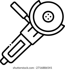 Ilustración de icono de herramienta de amoladora angular