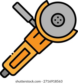 Angle Grinder Tool Icon for Metalworking