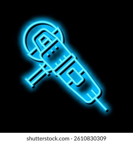 angle grinder tool neon light sign vector. angle grinder tool illustration