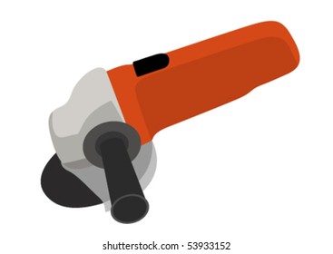 Angle grinder vector isolated on white background
