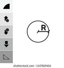 Angle icon. collection of 6 angle filled icons such as arrow down, circle. editable angle icons for web and mobile.