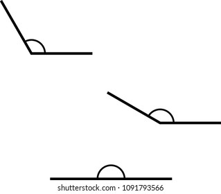 Angle Icon Collection Vector Art Illustration