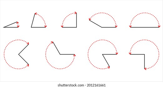 Angle Icon Collection Vector Art Illustration