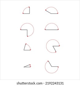 Angle Icon Collection Vector Art Illustration