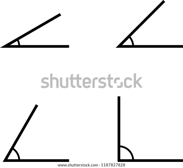 Angle Icon Collection Vector Art Illustration Stock Vector (Royalty ...