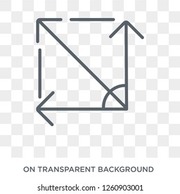 Angle icon. Angle design concept from Geometry collection. Simple element vector illustration on transparent background.