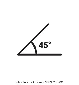 Diseño de iconos de ángulo. ilustración vectorial
