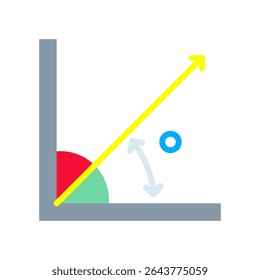 Angle Icon Flat Vector Illustration