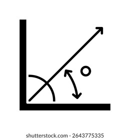 Angle Icon Glyph Vector Illustration