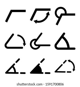 angle icon isolated sign symbol vector illustration - Collection of high quality black style vector icons
