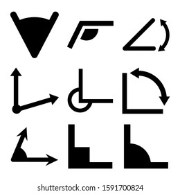 angle icon isolated sign symbol vector illustration - Collection of high quality black style vector icons
