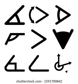 angle icon isolated sign symbol vector illustration - Collection of high quality black style vector icons
