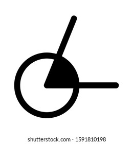 angle icon isolated sign symbol vector illustration - high quality black style vector icons
