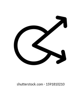 angle icon isolated sign symbol vector illustration - high quality black style vector icons
