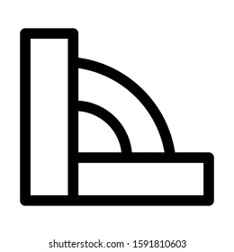 angle icon isolated sign symbol vector illustration - high quality black style vector icons

