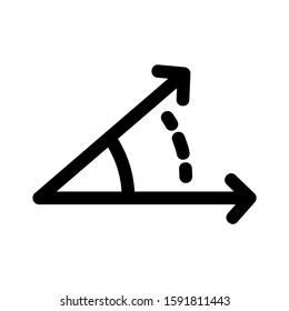 angle icon isolated sign symbol vector illustration - high quality black style vector icons

