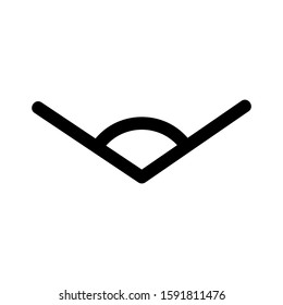 angle icon isolated sign symbol vector illustration - high quality black style vector icons
