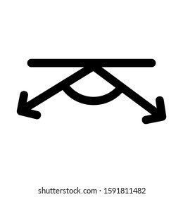 angle icon isolated sign symbol vector illustration - high quality black style vector icons
