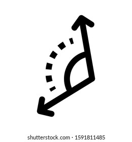 angle icon isolated sign symbol vector illustration - high quality black style vector icons
