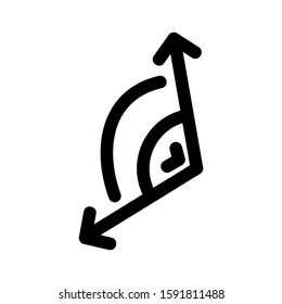 angle icon isolated sign symbol vector illustration - high quality black style vector icons
