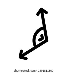 angle icon isolated sign symbol vector illustration - high quality black style vector icons
