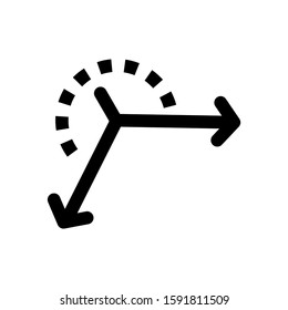 angle icon isolated sign symbol vector illustration - high quality black style vector icons
