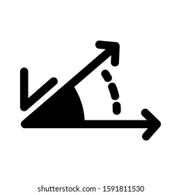 angle icon isolated sign symbol vector illustration - high quality black style vector icons
