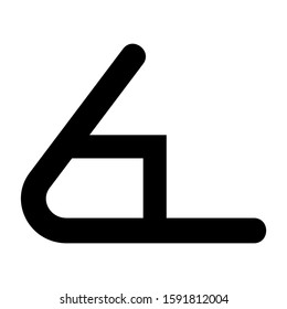 angle icon isolated sign symbol vector illustration - high quality black style vector icons
