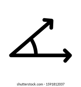 angle icon isolated sign symbol vector illustration - high quality black style vector icons
