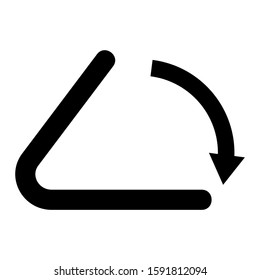 angle icon isolated sign symbol vector illustration - high quality black style vector icons
