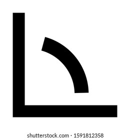 angle icon isolated sign symbol vector illustration - high quality black style vector icons
