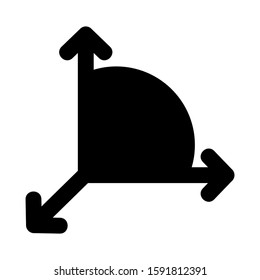 angle icon isolated sign symbol vector illustration - high quality black style vector icons
