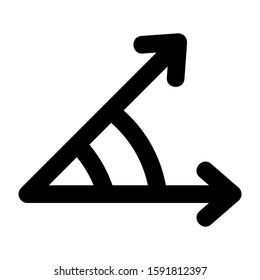 angle icon isolated sign symbol vector illustration - high quality black style vector icons
