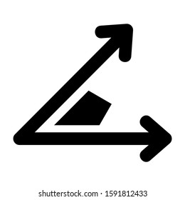 angle icon isolated sign symbol vector illustration - high quality black style vector icons

