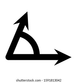 angle icon isolated sign symbol vector illustration - high quality black style vector icons
