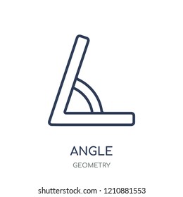 Angle icon. Angle linear symbol design from Geometry collection. Simple outline element vector illustration on white background.