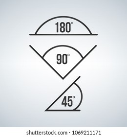 Angle Icon Set 180 90 45 Stock Vector (Royalty Free) 1069211171 ...