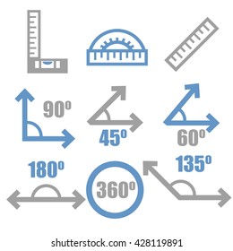 angle icon set