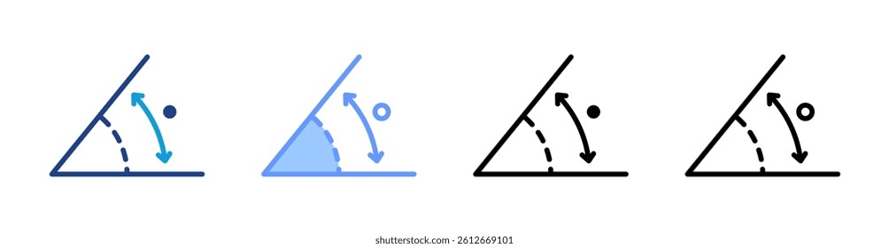 Angle icon set multiple style collection