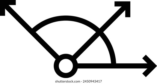 angle icon. Thin linear style design isolated on white background