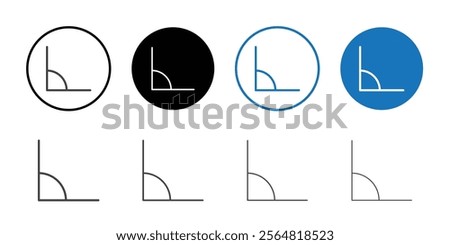 Angle icon Thin outline art symbol