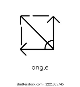 angle icon. Trendy modern flat linear vector angle icon on white background from thin line Geometry collection, outline vector illustration