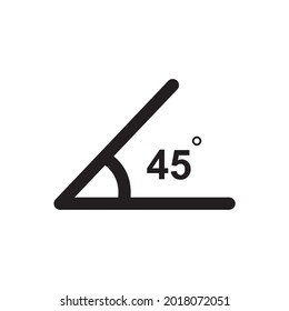 signo de ilustración de vector de icono de ángulo