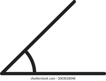 Angle icon vector image. Can also be used for Physical Fitness. Suitable for mobile apps, web apps and print media.