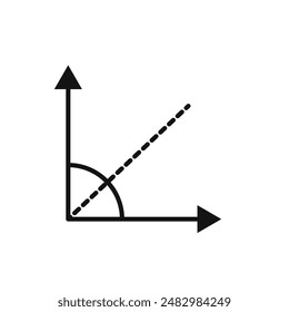 angle inclination icon logo sign vector outline