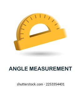 Angle Measurement icon. 3d illustration from measurement collection. Creative Angle Measurement 3d icon for web design, templates, infographics and more