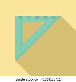 Angle metric ruler icon. Flat illustration of angle metric ruler vector icon for web design