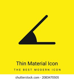 Angle minimal bright yellow material icon